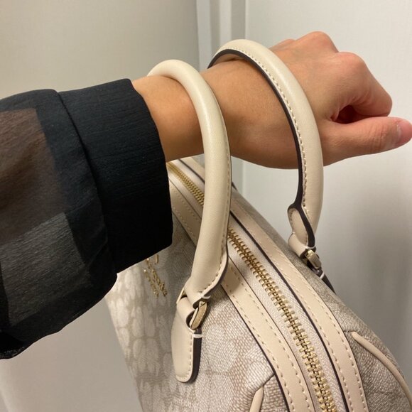 Kate Spade KG483 Spade Flower Small Dolly Duffle in Dark Beige - Picture 5 of 7